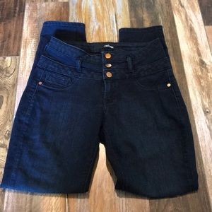 High Waisted Skinny Blue Jeans